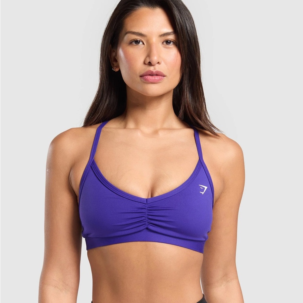 GYMSHARK RUCHED STRAPPY SPORTS BRA